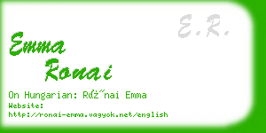 emma ronai business card